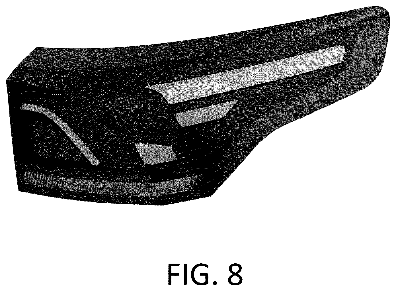 Patent USD1124430 Figure 8 – Vehicle taillight