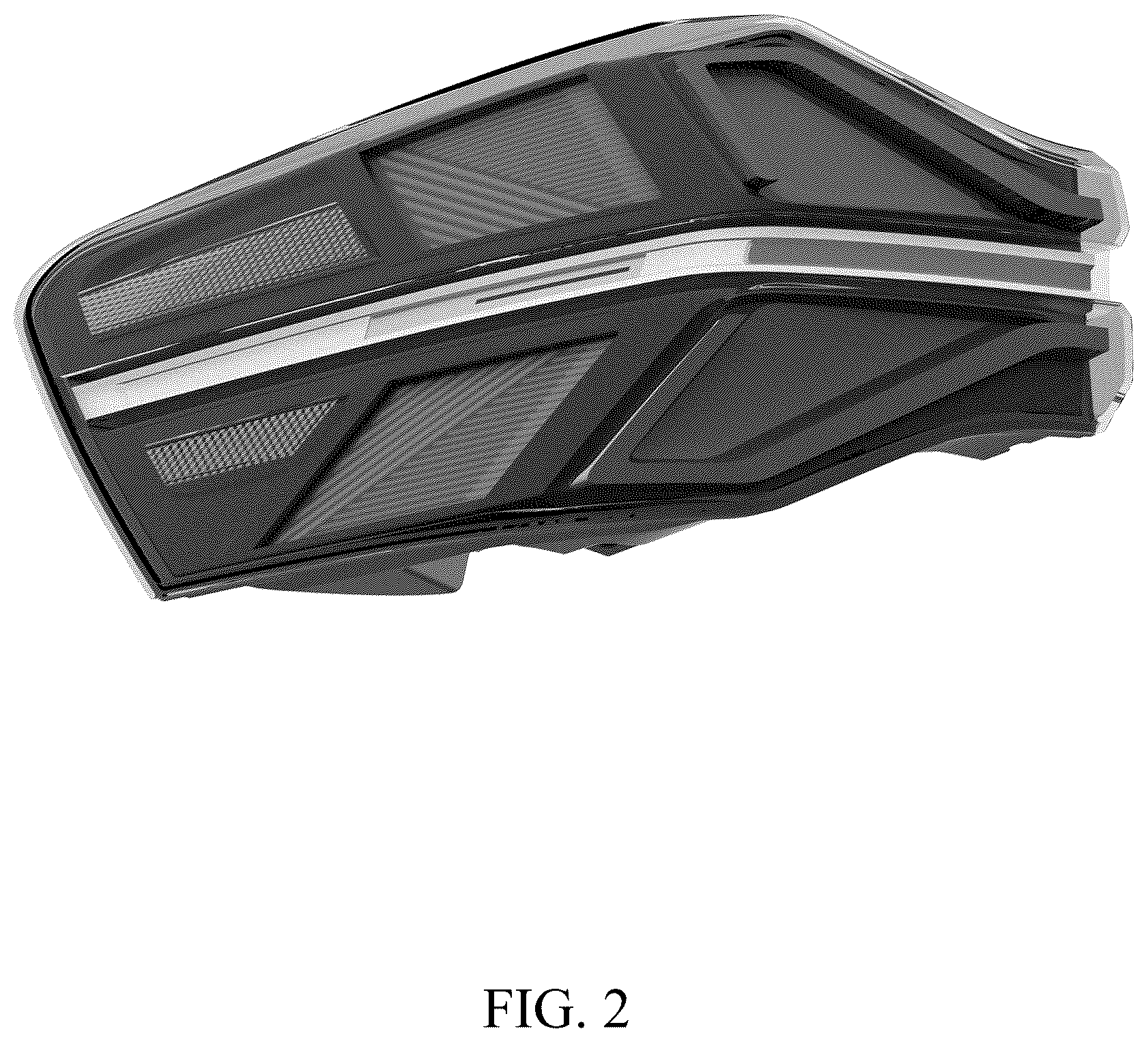 Patent USD1124432 Figure 2 – Taillight for a vehicle