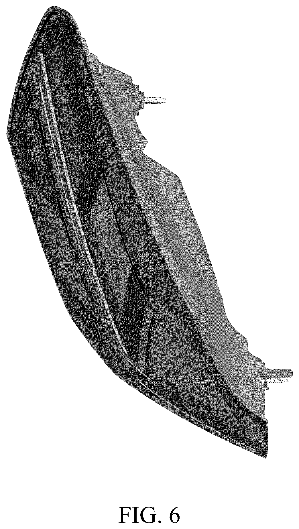 Patent USD1124432 Figure 6 – Taillight for a vehicle