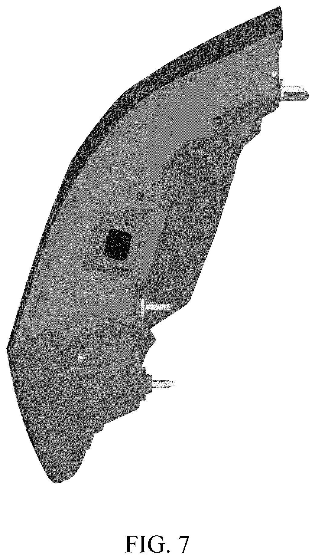 Patent USD1124432 Figure 7 – Taillight for a vehicle