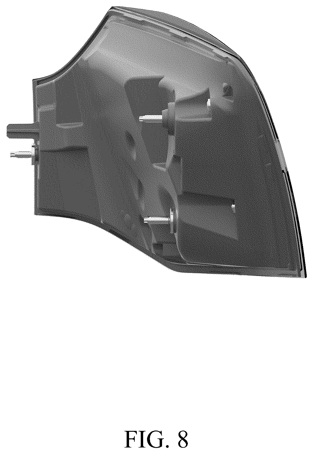 Patent USD1124432 Figure 8 – Taillight for a vehicle
