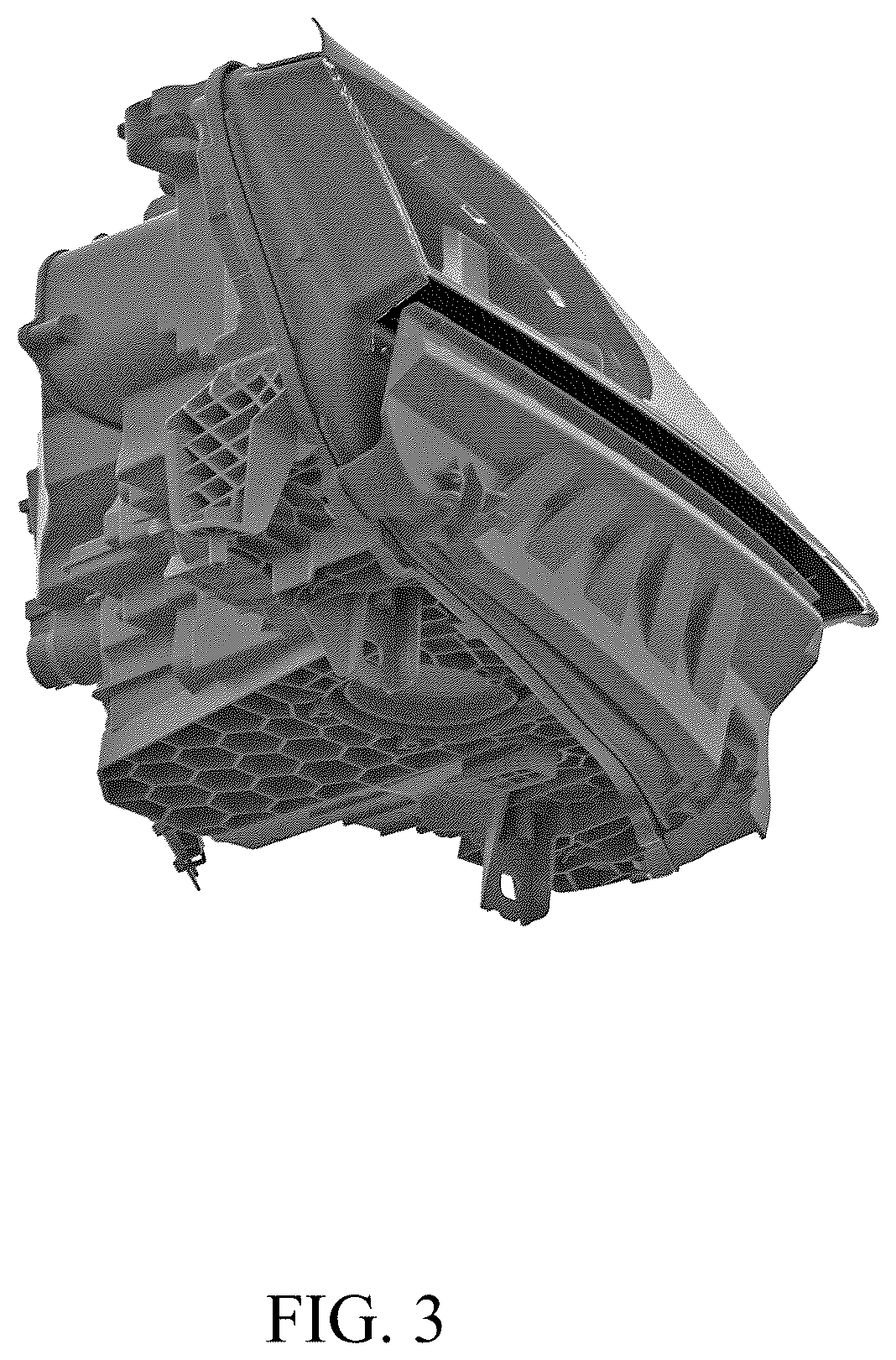 Patent USD1124433 Figure 3 – Headlight for a vehicle
