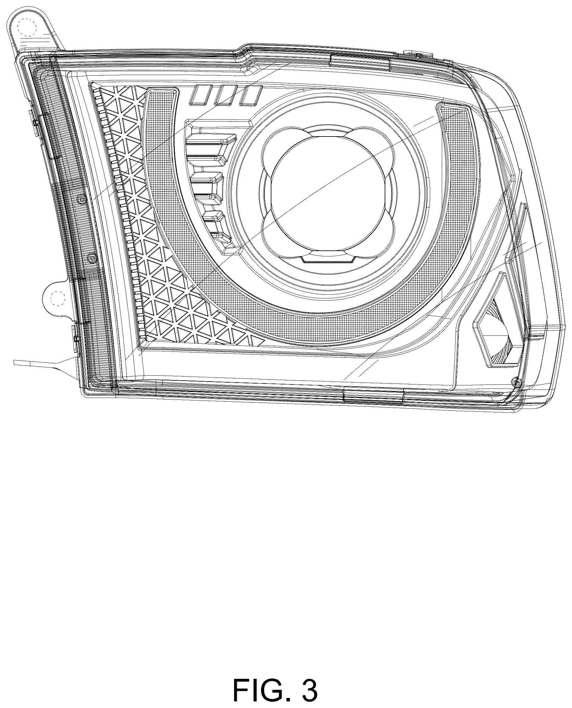 Patent USD1124436 Figure 3 – Car headlight