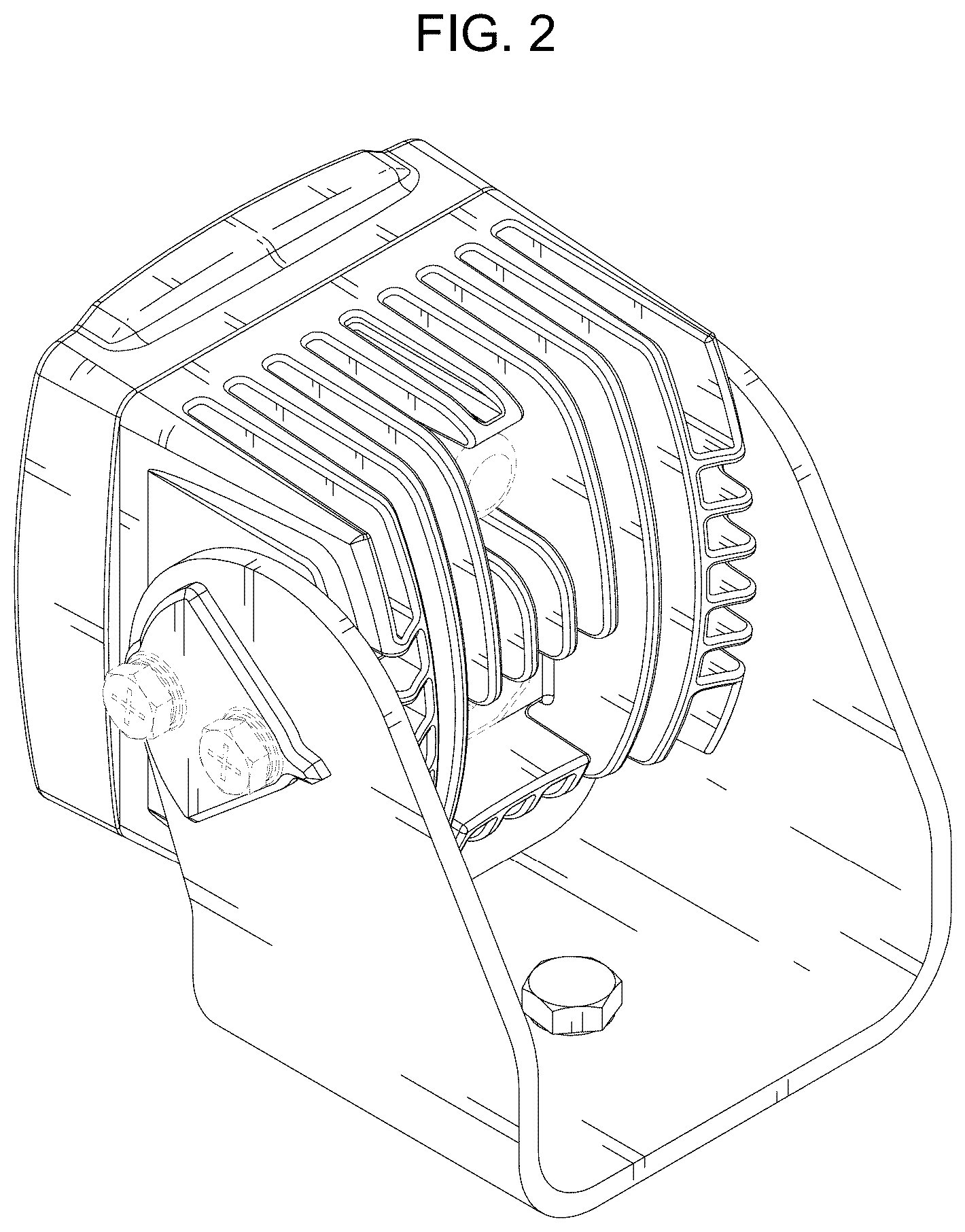 Patent USD1124440 Figure 2 – Lamp for a vehicle