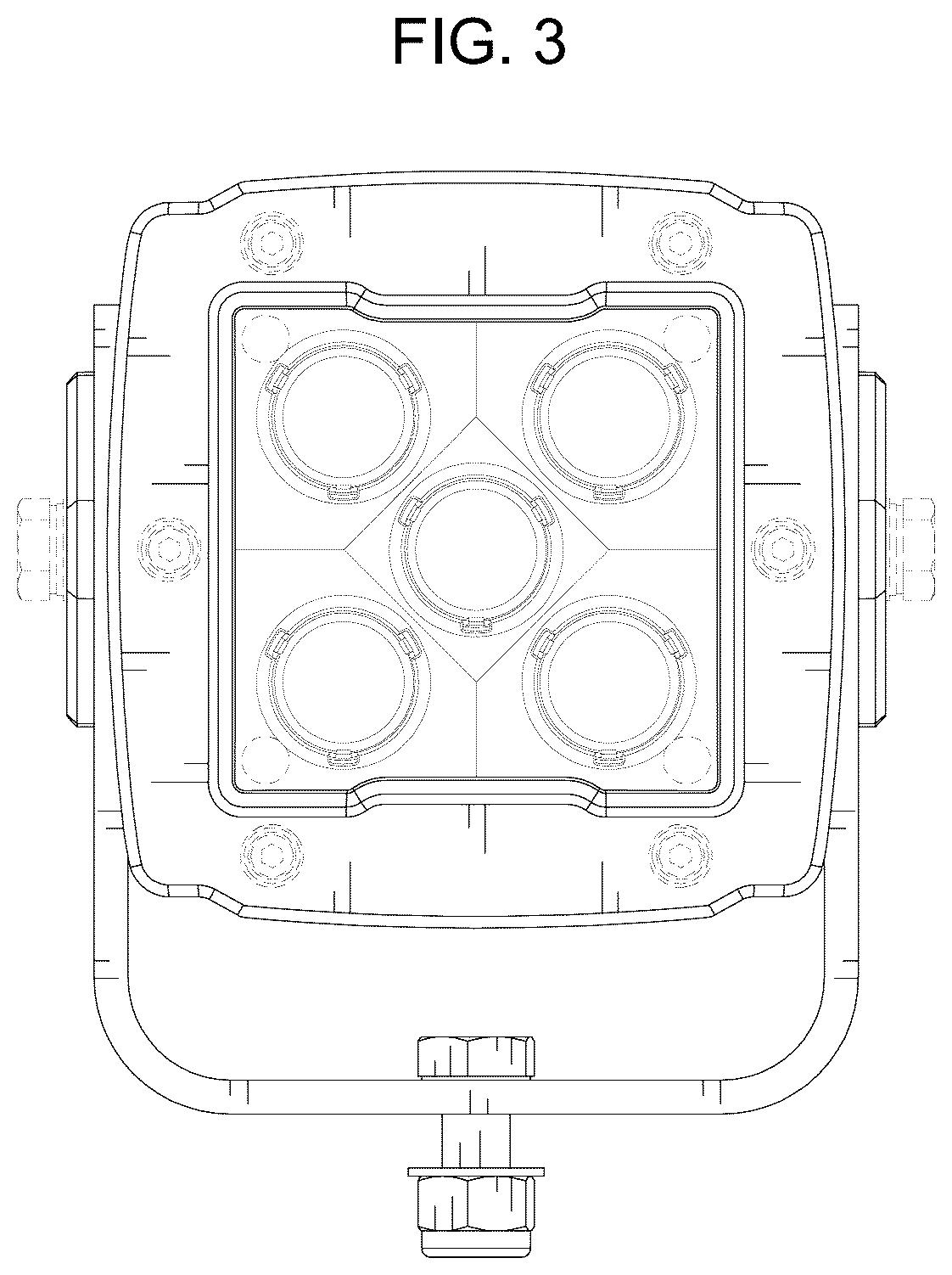 Patent USD1124440 Figure 3 – Lamp for a vehicle
