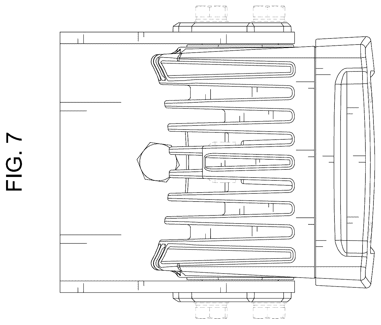 Patent USD1124440 Figure 7 – Lamp for a vehicle