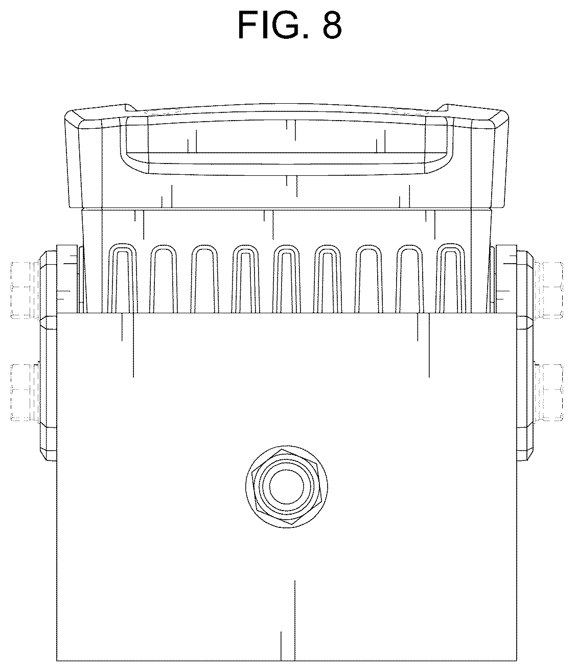 Patent USD1124440 Figure 8 – Lamp for a vehicle