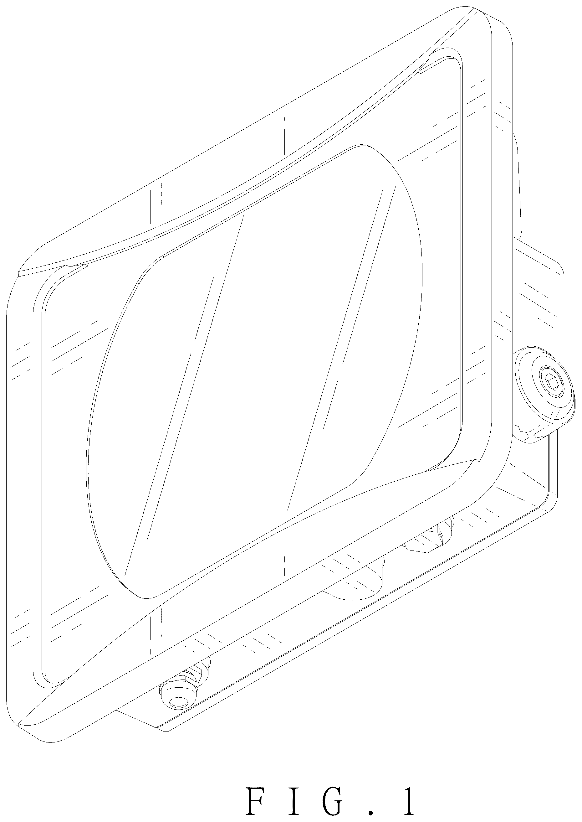 Patent USD1124444 Figure 1 – Floodlight