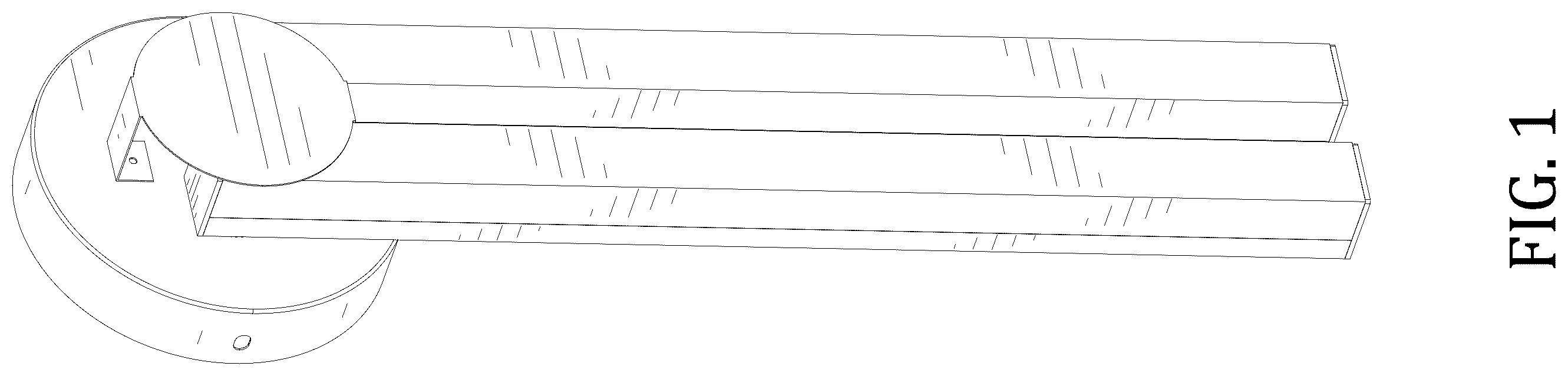 Patent USD1124445 Figure 1 – Bathroom light