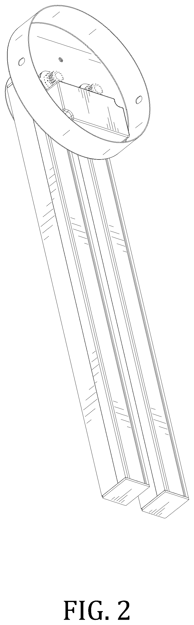 Patent USD1124445 Figure 2 – Bathroom light