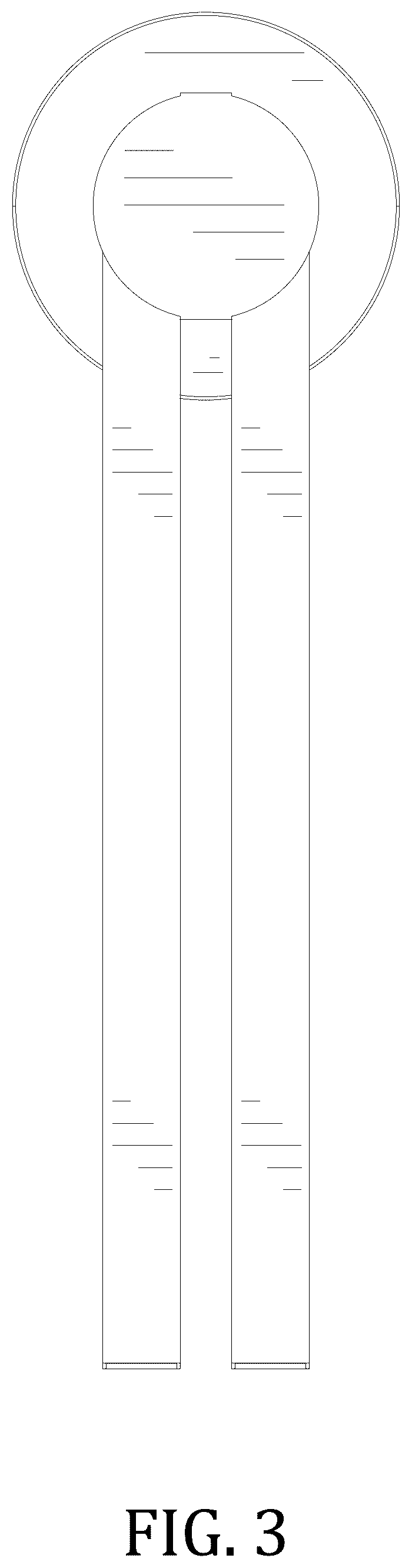 Patent USD1124445 Figure 3 – Bathroom light