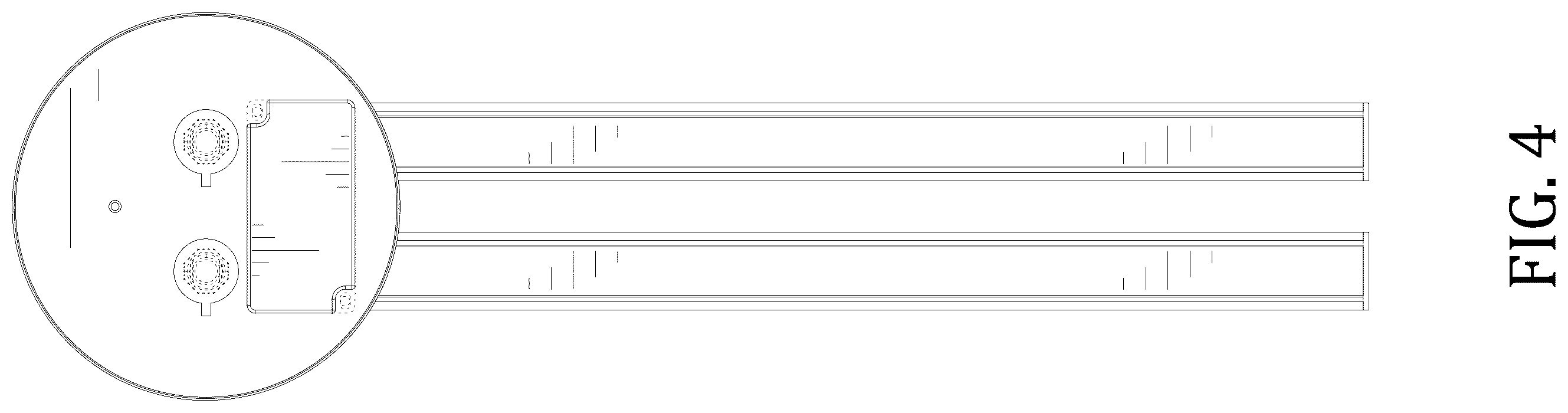 Patent USD1124445 Figure 4 – Bathroom light
