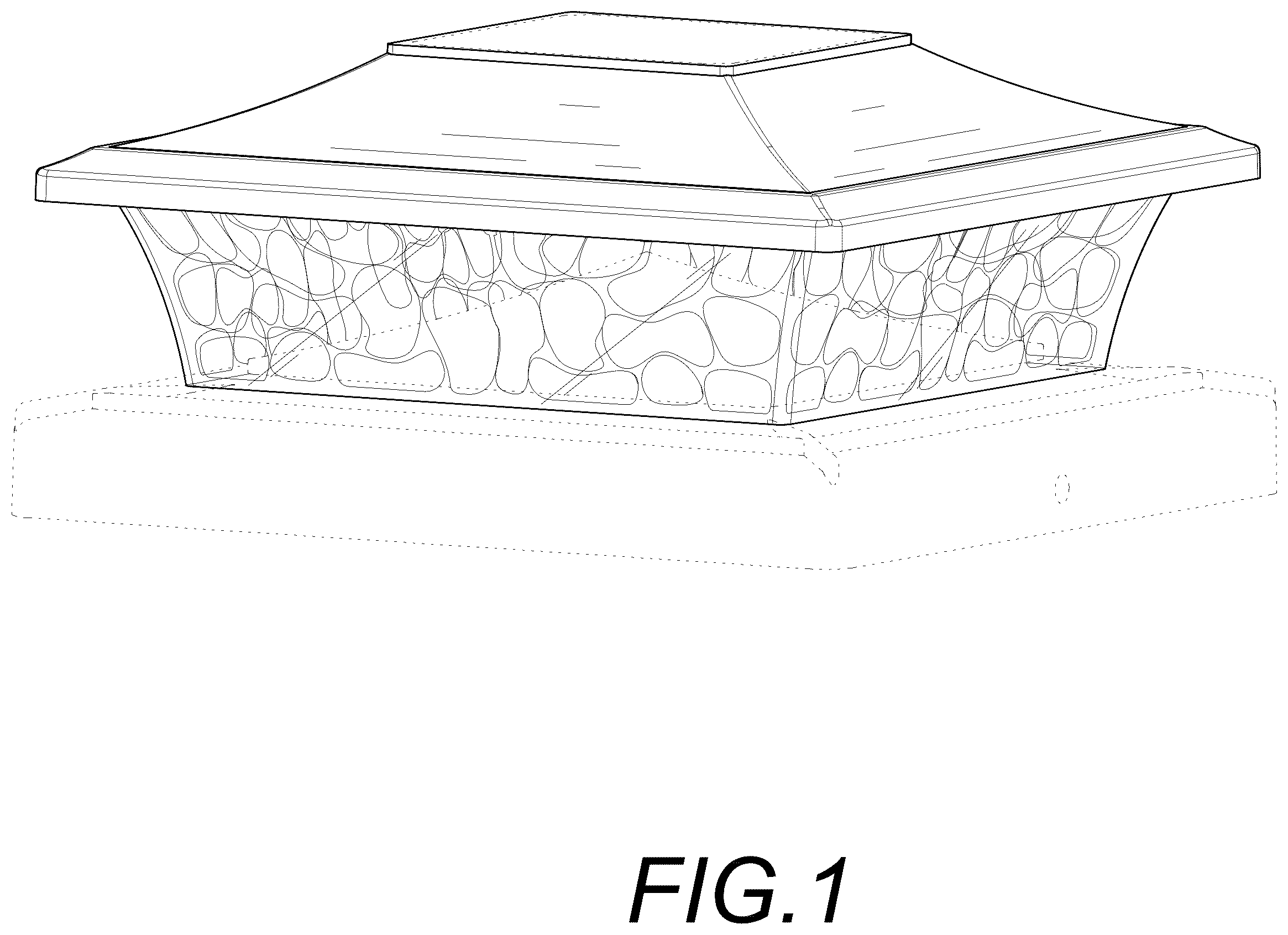 Patent USD1124450 — Solar post light — Figure 1