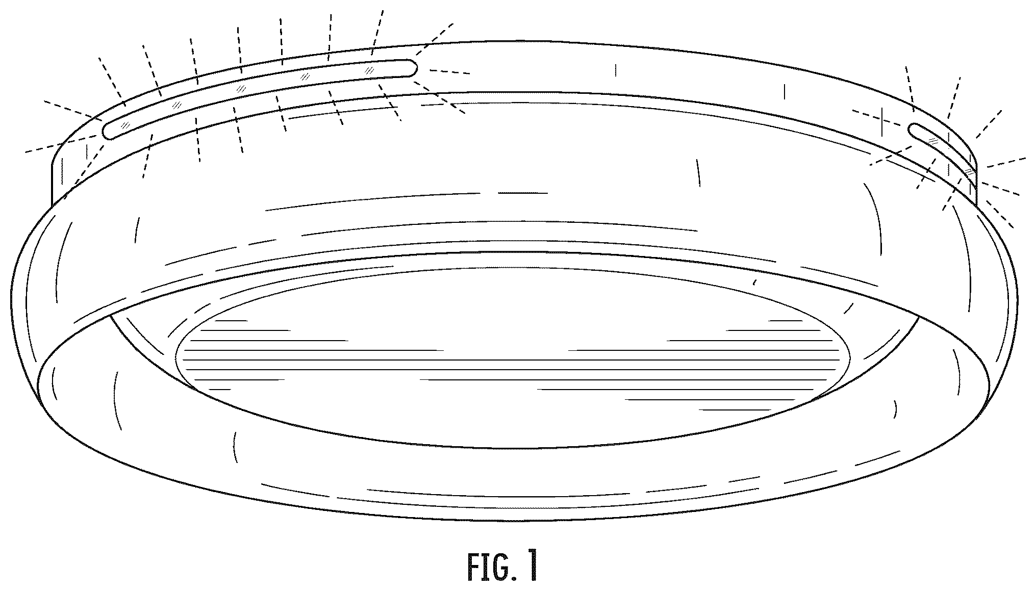 Patent USD1124456 — Ceiling luminaire with a base having an incorporated night light — Figure 1