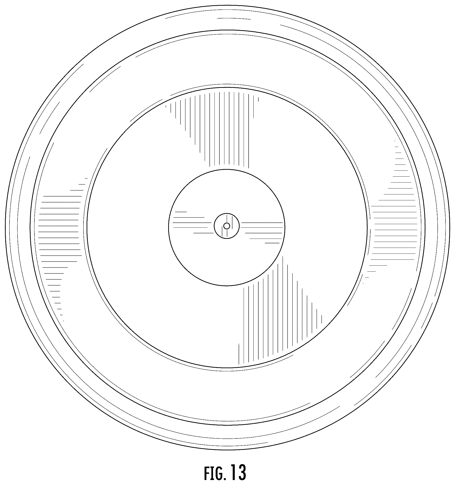 Patent USD1124456 Figure 9 – Ceiling luminaire with a base having an incorporated night light