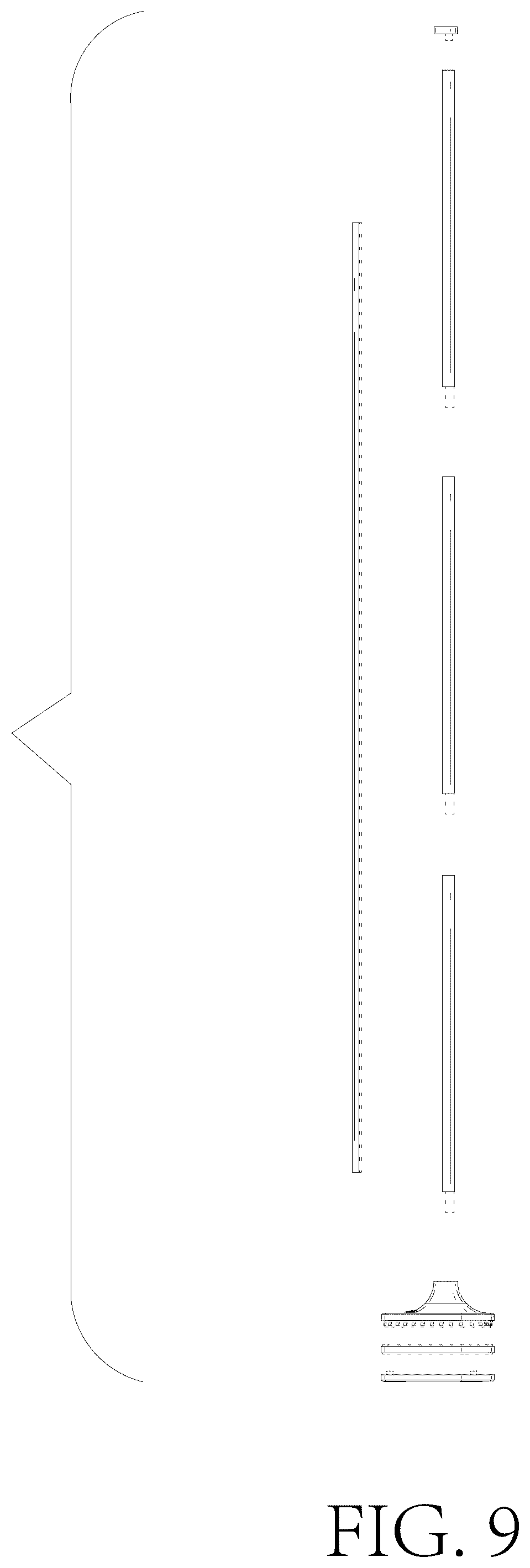Patent USD1124457 Figure 9 – Floor lamp