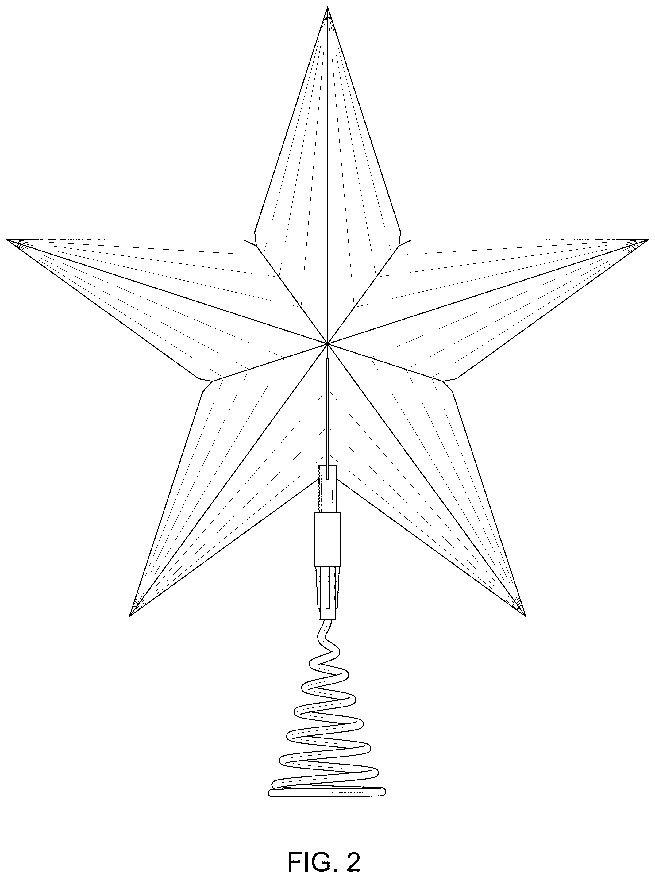 Patent USD1124459 Figure 2 – Star-shaped lamp