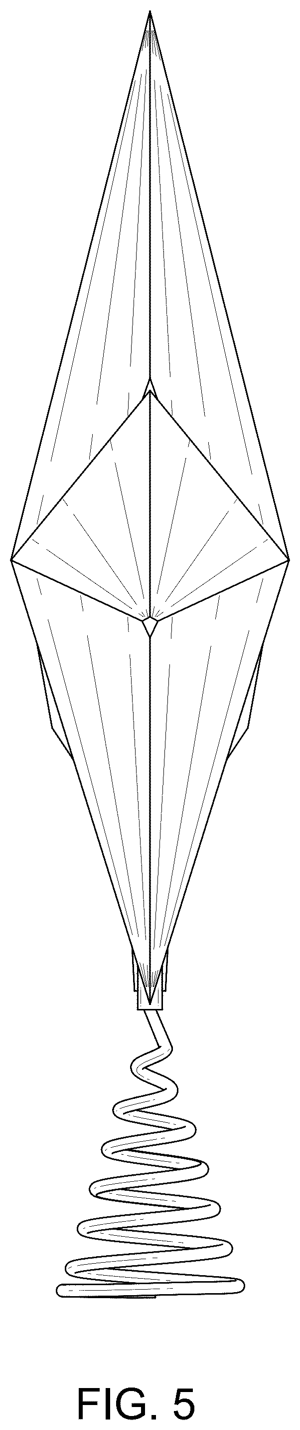 Patent USD1124459 Figure 5 – Star-shaped lamp