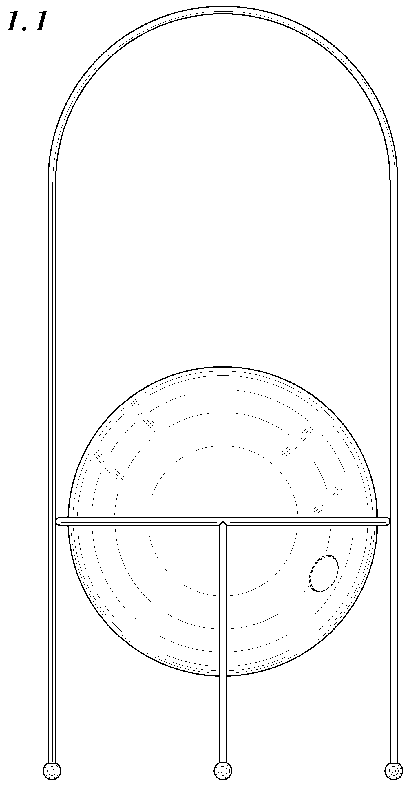 Patent USD1124464 Figure 1 – Lamp