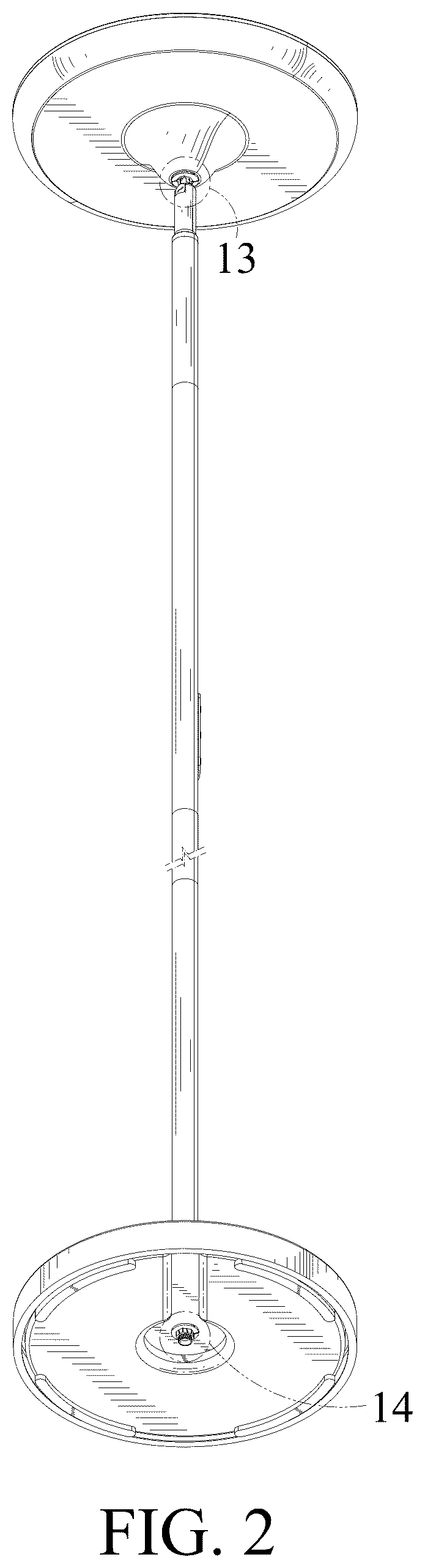 Patent USD1124465 Figure 2 – Floor lamp