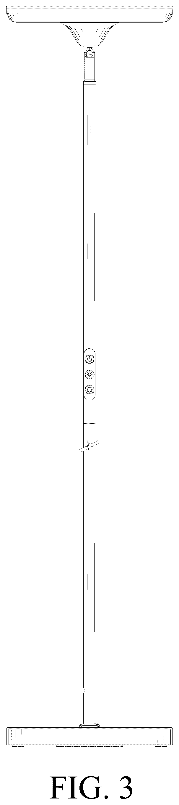 Patent USD1124465 Figure 3 – Floor lamp