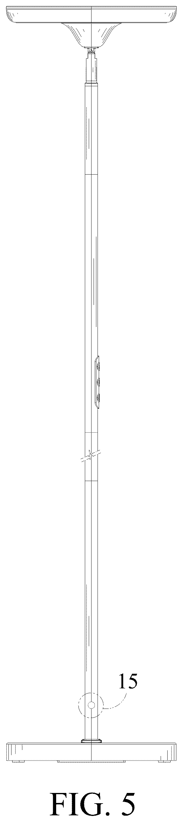 Patent USD1124465 Figure 5 – Floor lamp
