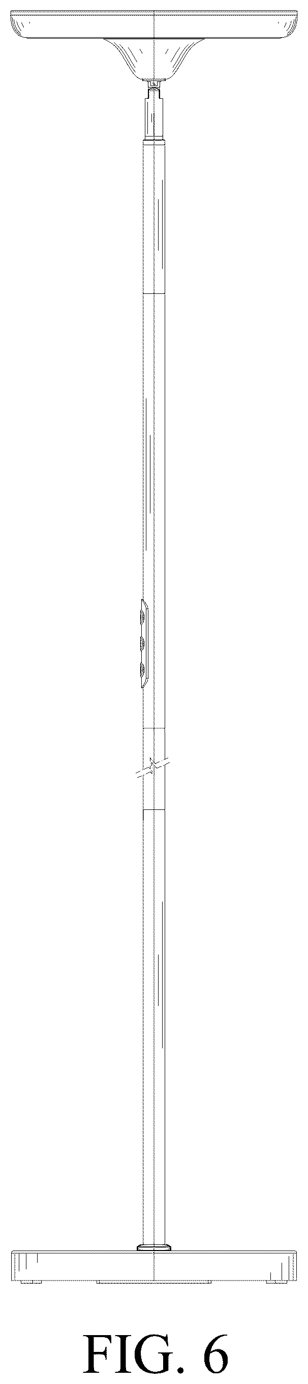Patent USD1124465 Figure 6 – Floor lamp