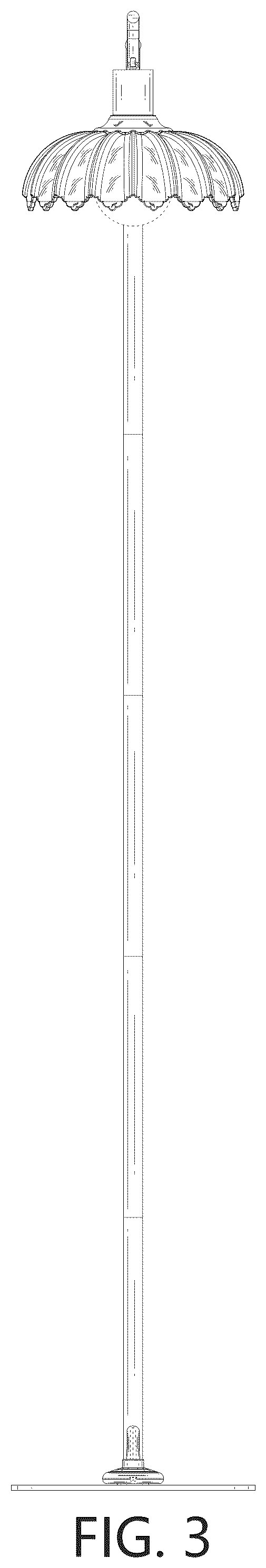 Patent USD1124467 Figure 3 – Floor lamp