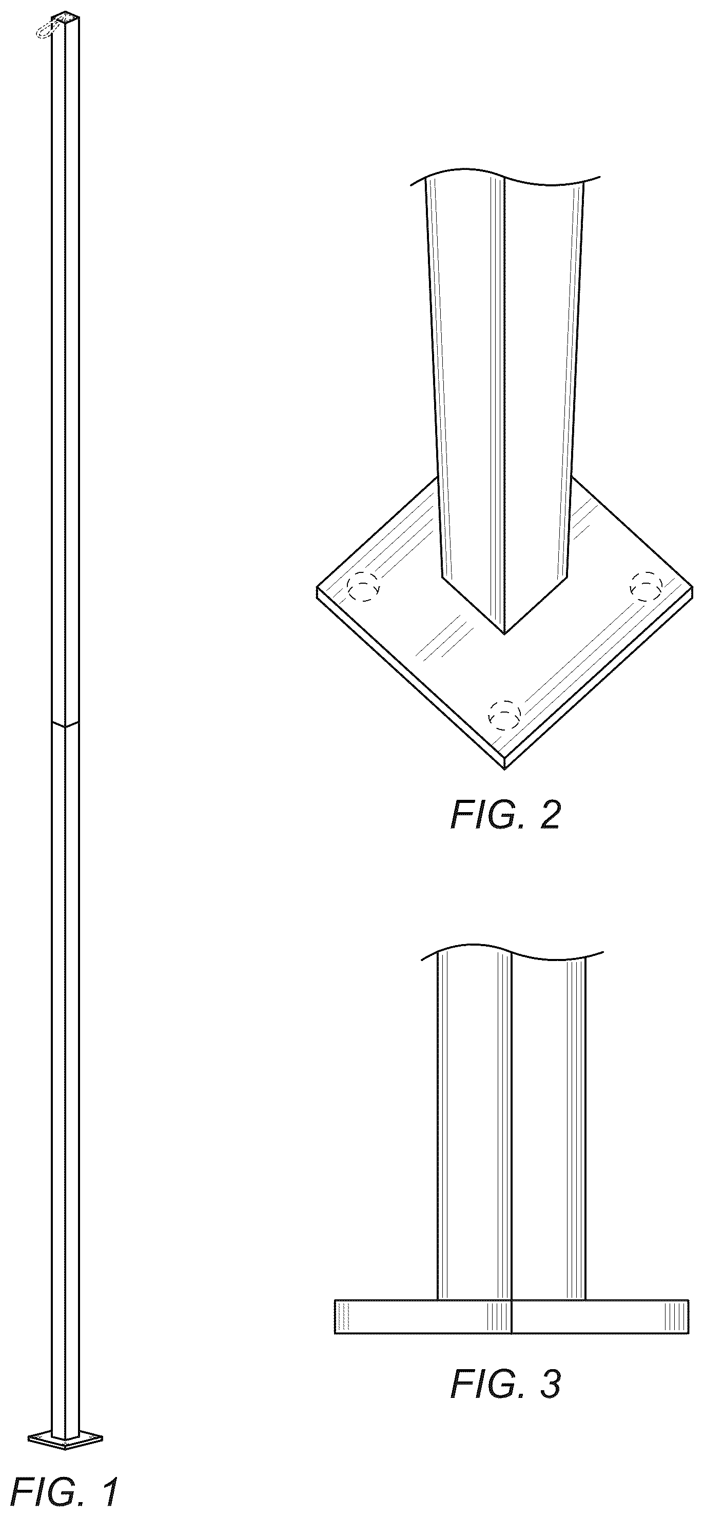 Patent USD1124472 Figure 1 – Pole stand