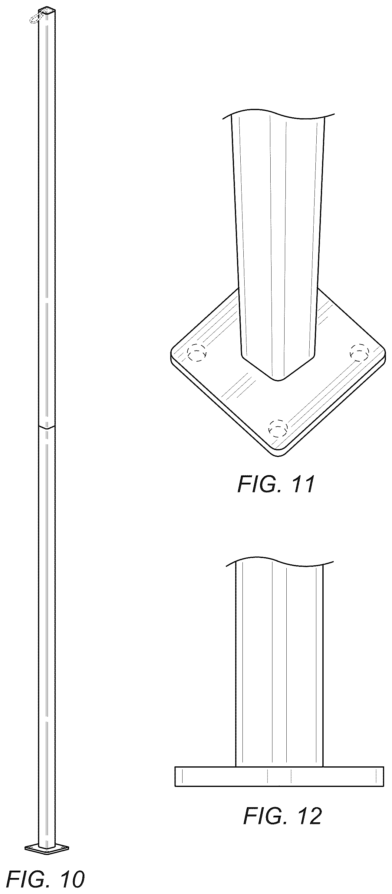 Patent USD1124472 Figure 4 – Pole stand