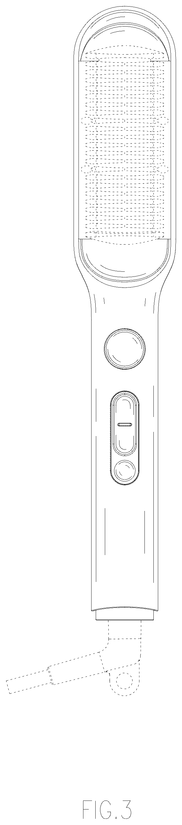 Patent USD1124493 Figure 3 – Hair straightening comb