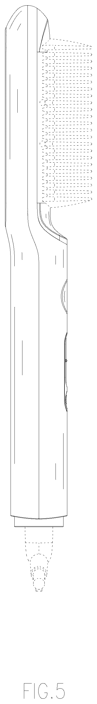 Patent USD1124493 Figure 5 – Hair straightening comb