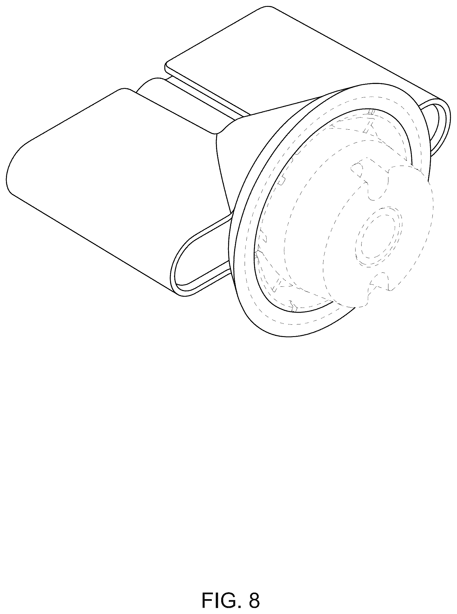 Patent USD1124496 Figure 8 – Hair styling and hair care apparatus
