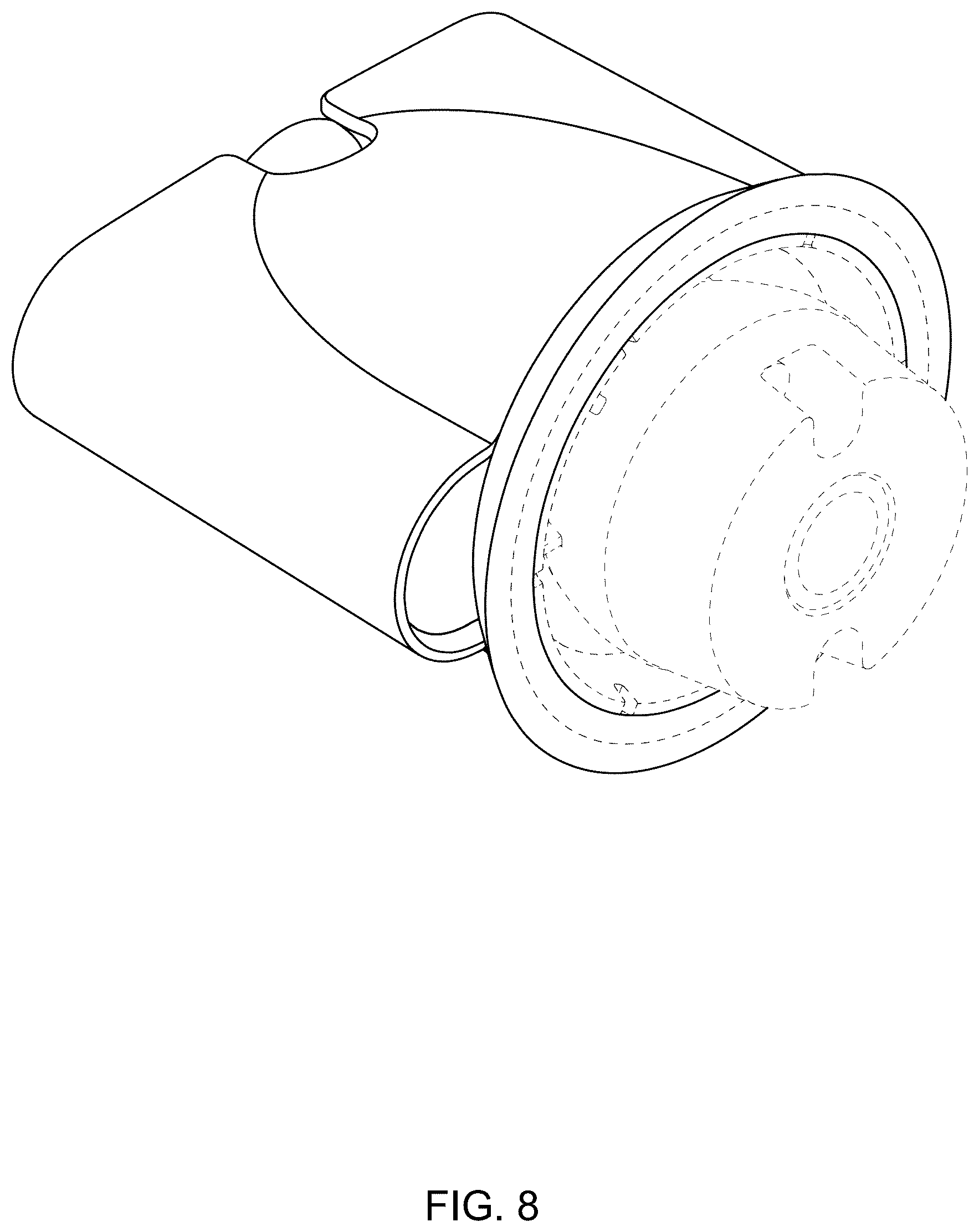 Patent USD1124497 Figure 8 – Hair styling and hair care apparatus
