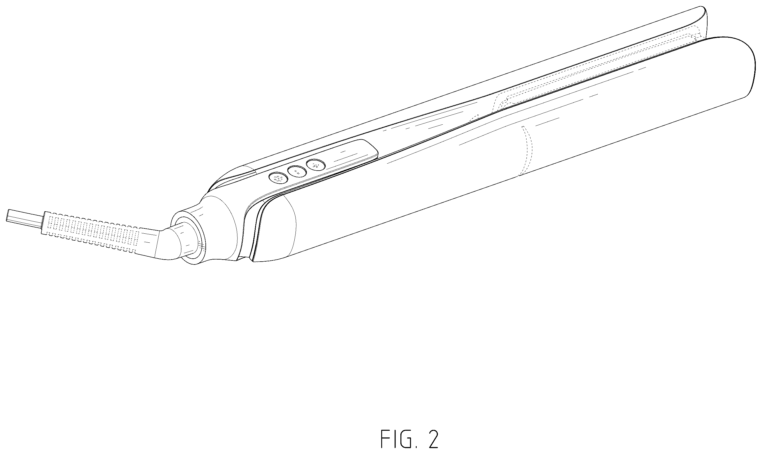 Patent USD1124499 Figure 2 – Hair straightener