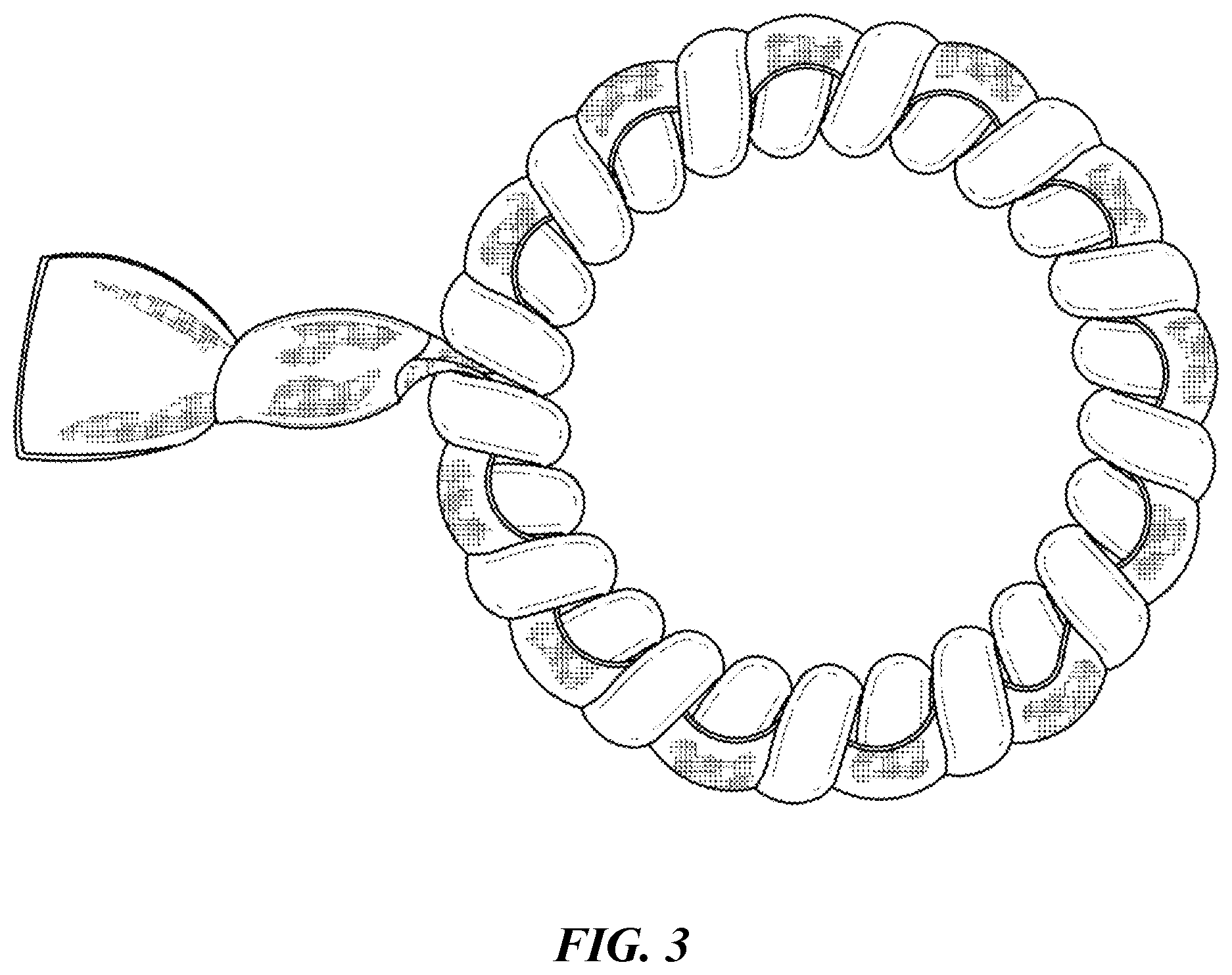 Patent USD1124503 Figure 3 – Spiral hair tie