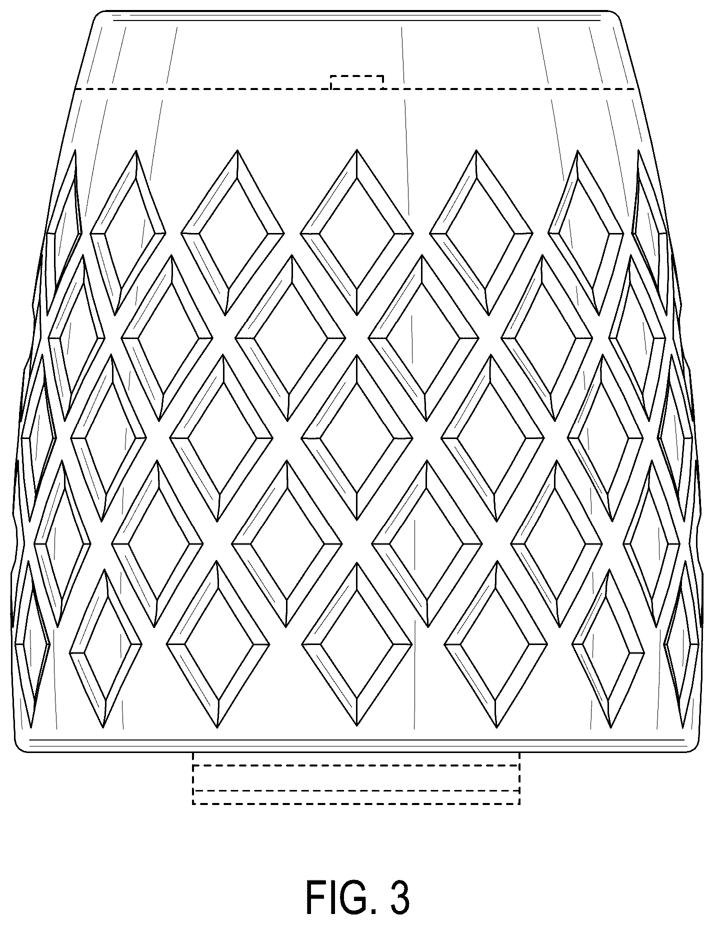 Patent USD1124517 Figure 3 – Floss container