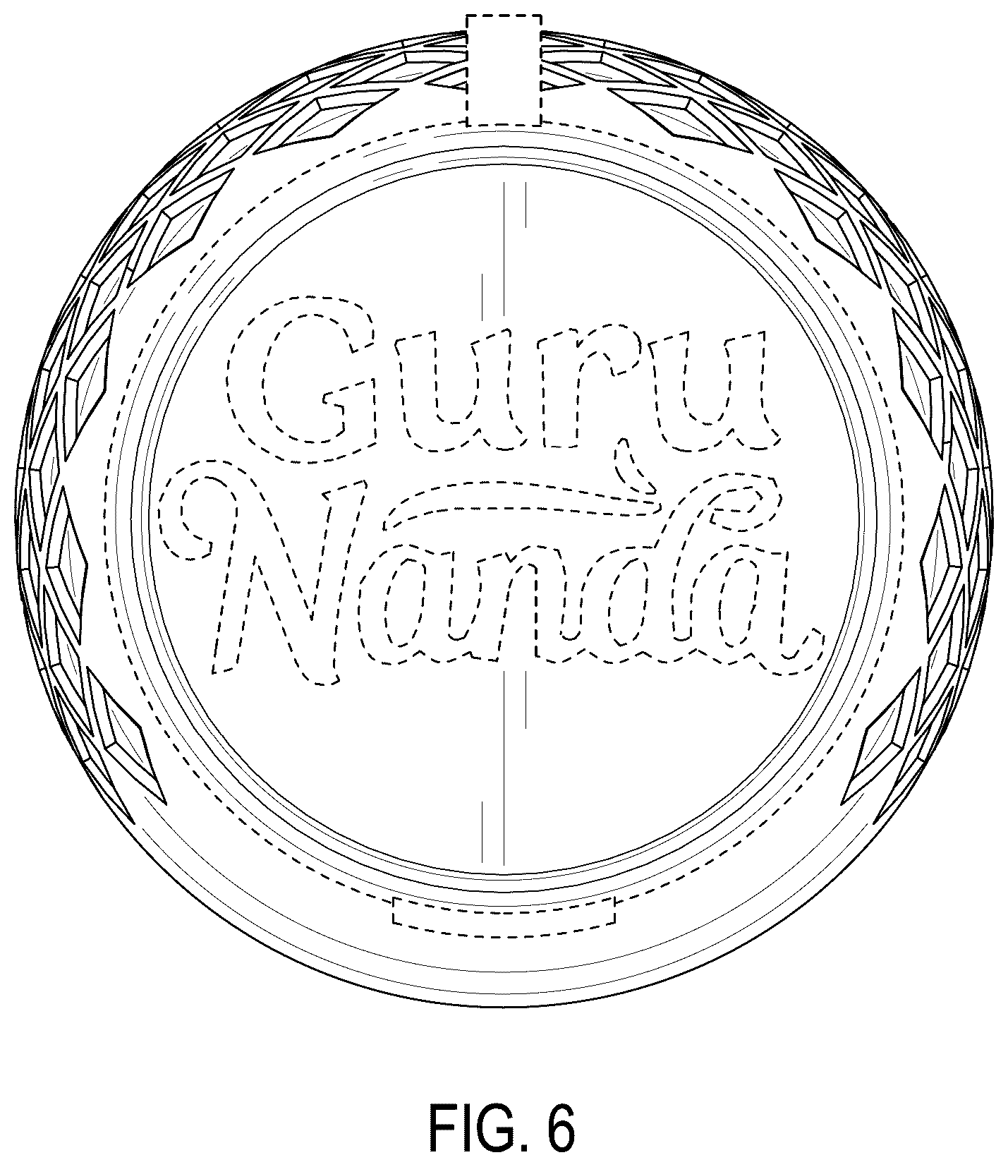 Patent USD1124517 Figure 6 – Floss container