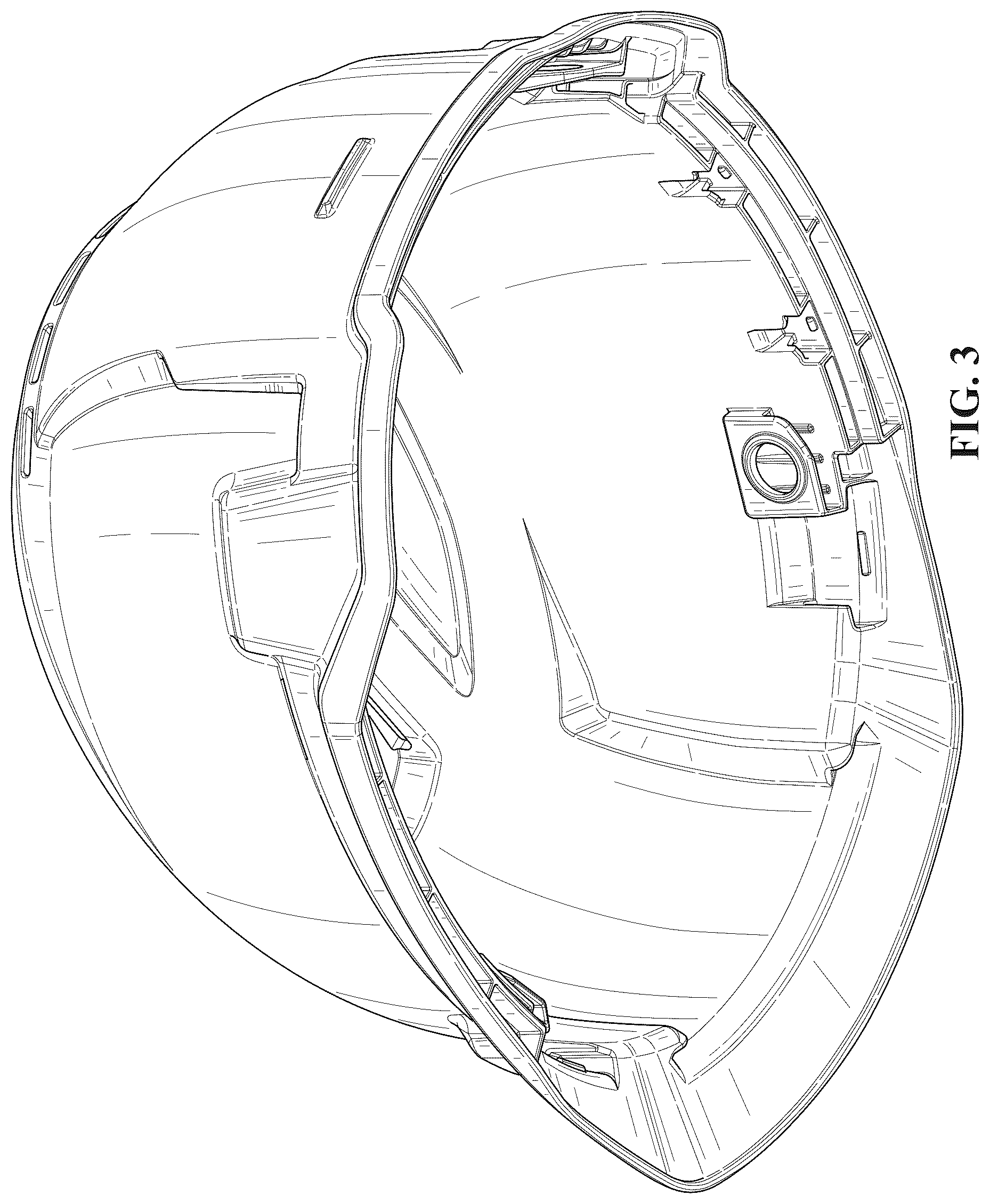 Patent USD1124522 Figure 3 – Hard hat