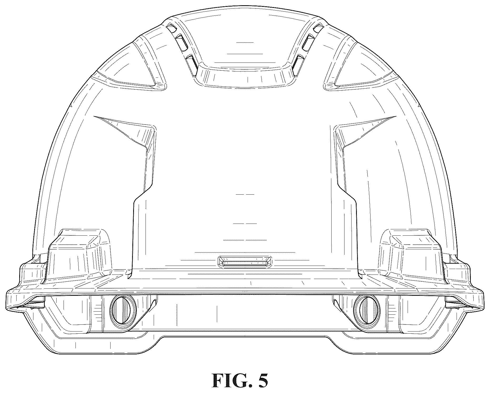 Patent USD1124522 Figure 5 – Hard hat
