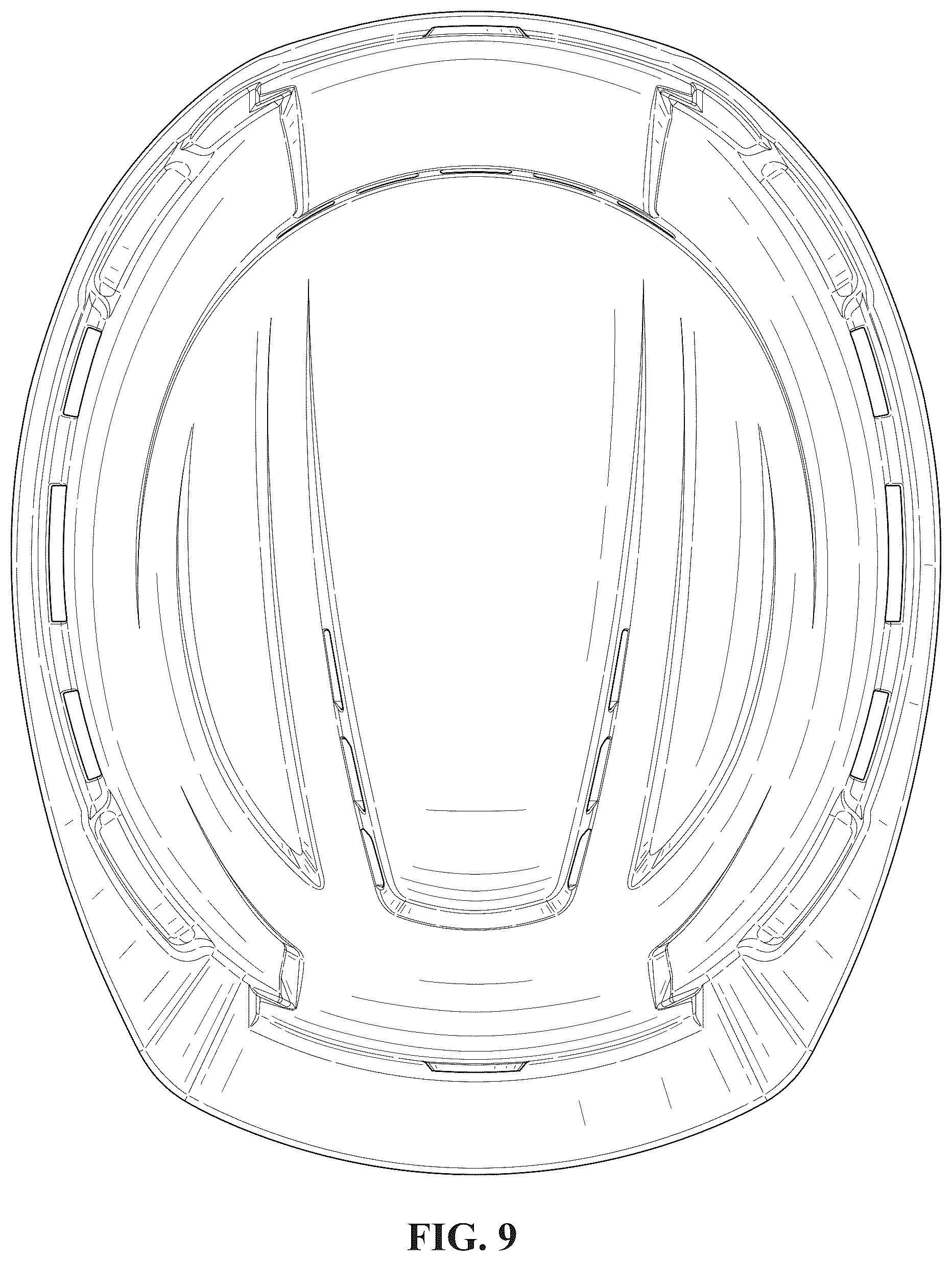 Patent USD1124522 Figure 9 – Hard hat