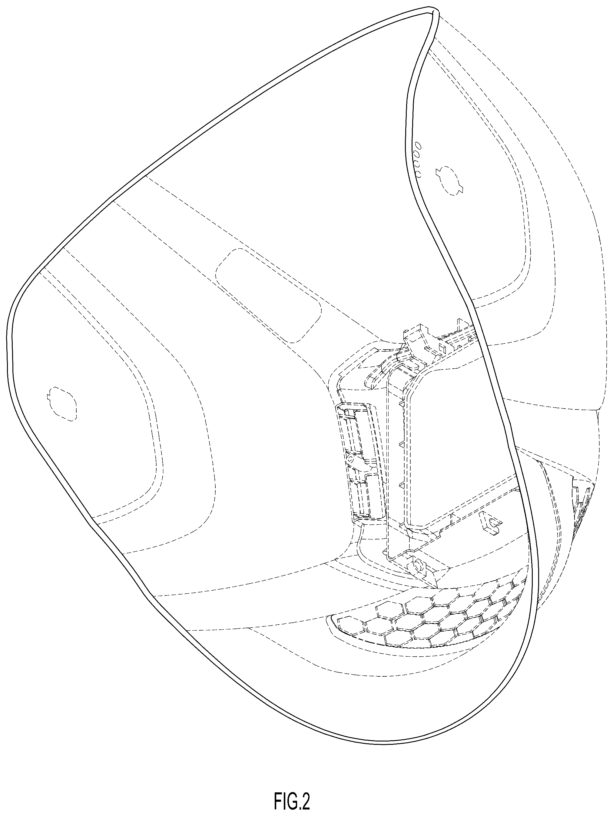 Patent USD1124523 Figure 2 – Helmet