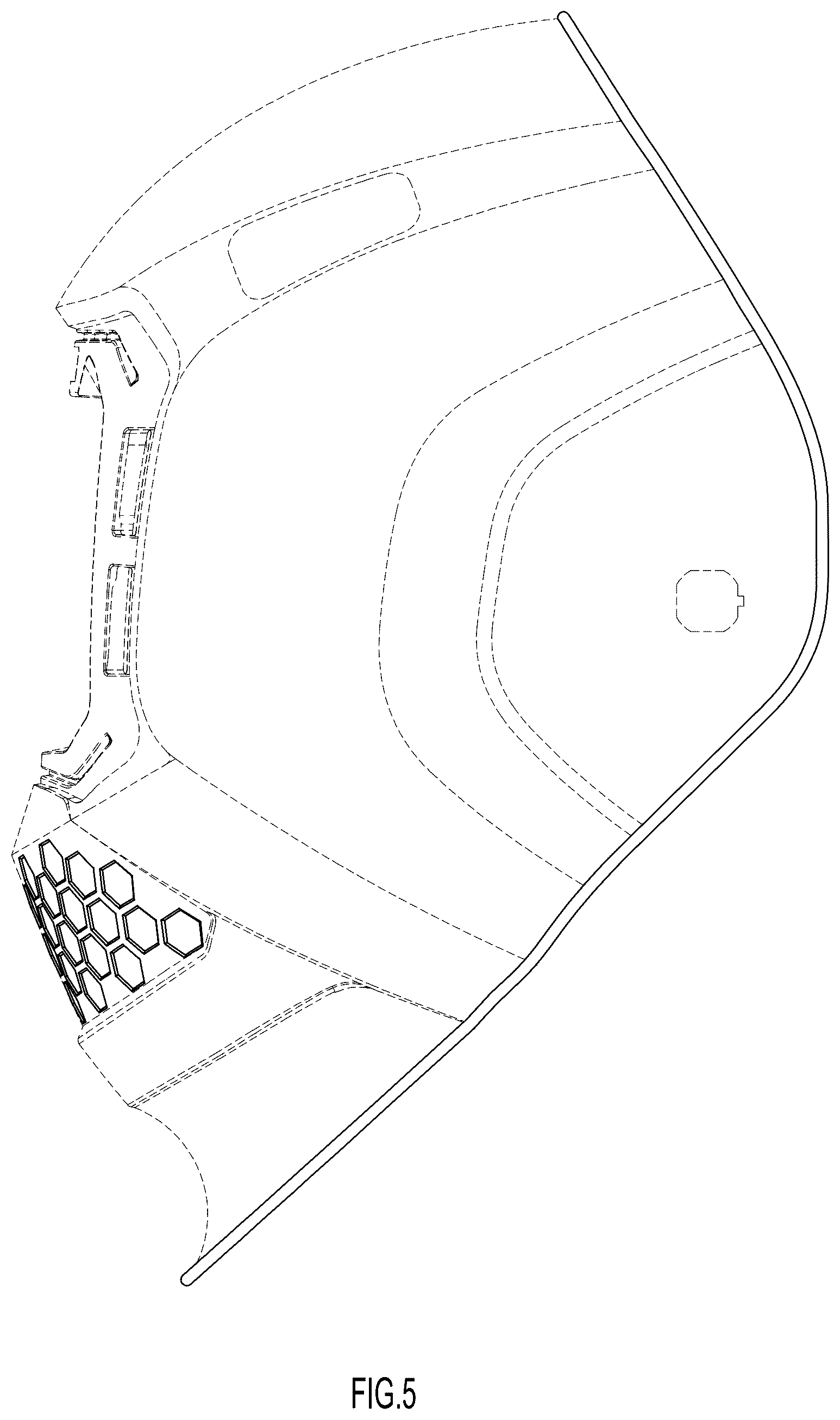 Patent USD1124523 Figure 5 – Helmet