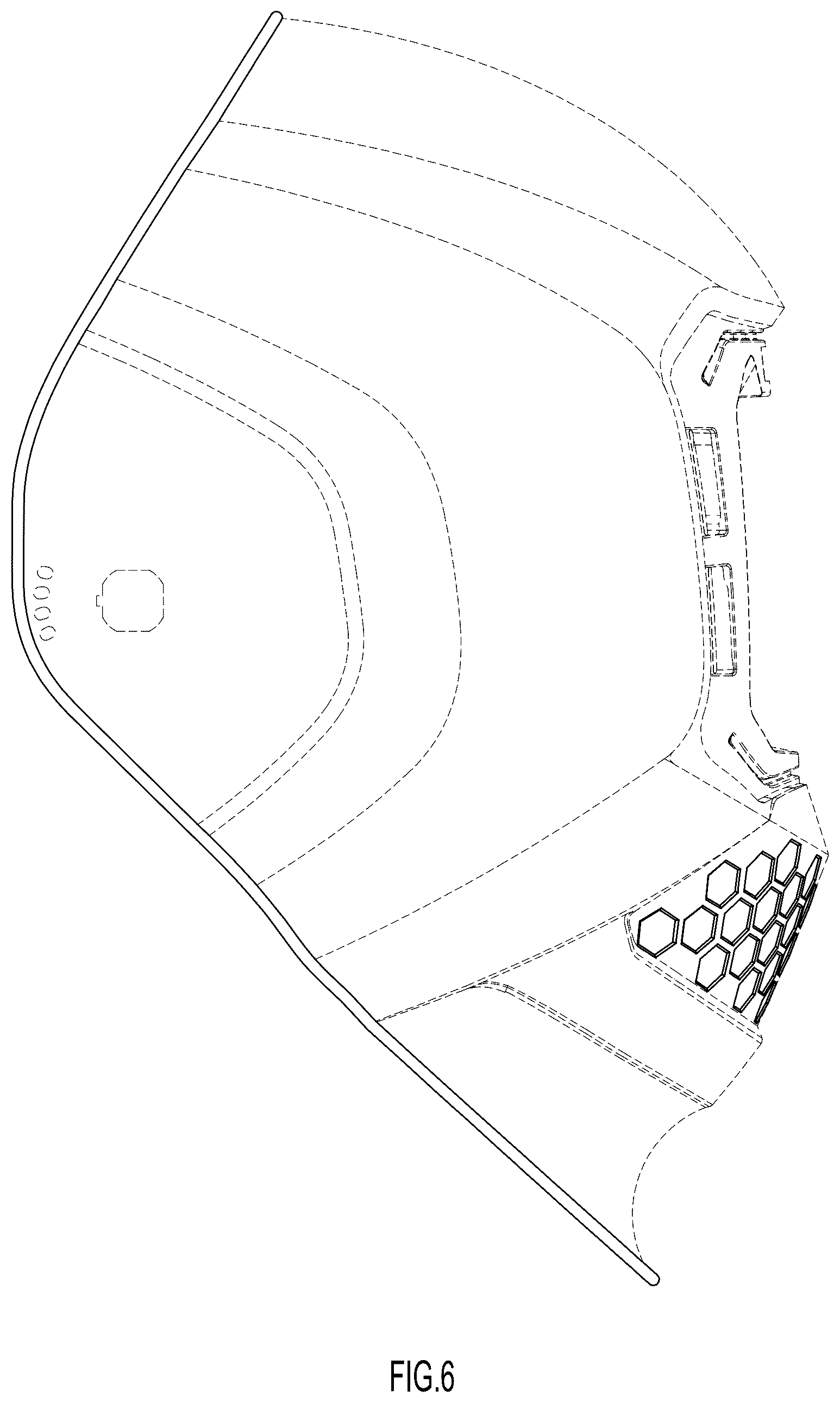 Patent USD1124523 Figure 6 – Helmet