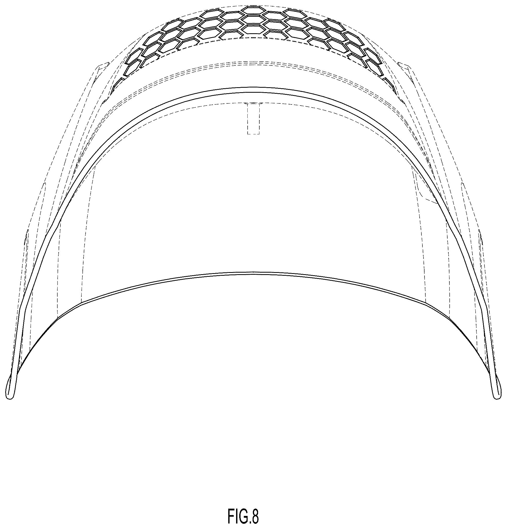 Patent USD1124523 Figure 8 – Helmet