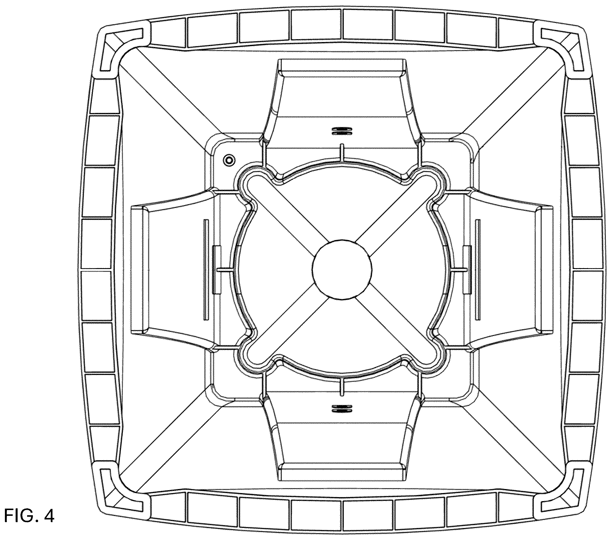 Patent USD1124526 Figure 4 – Fire extinguisher stand