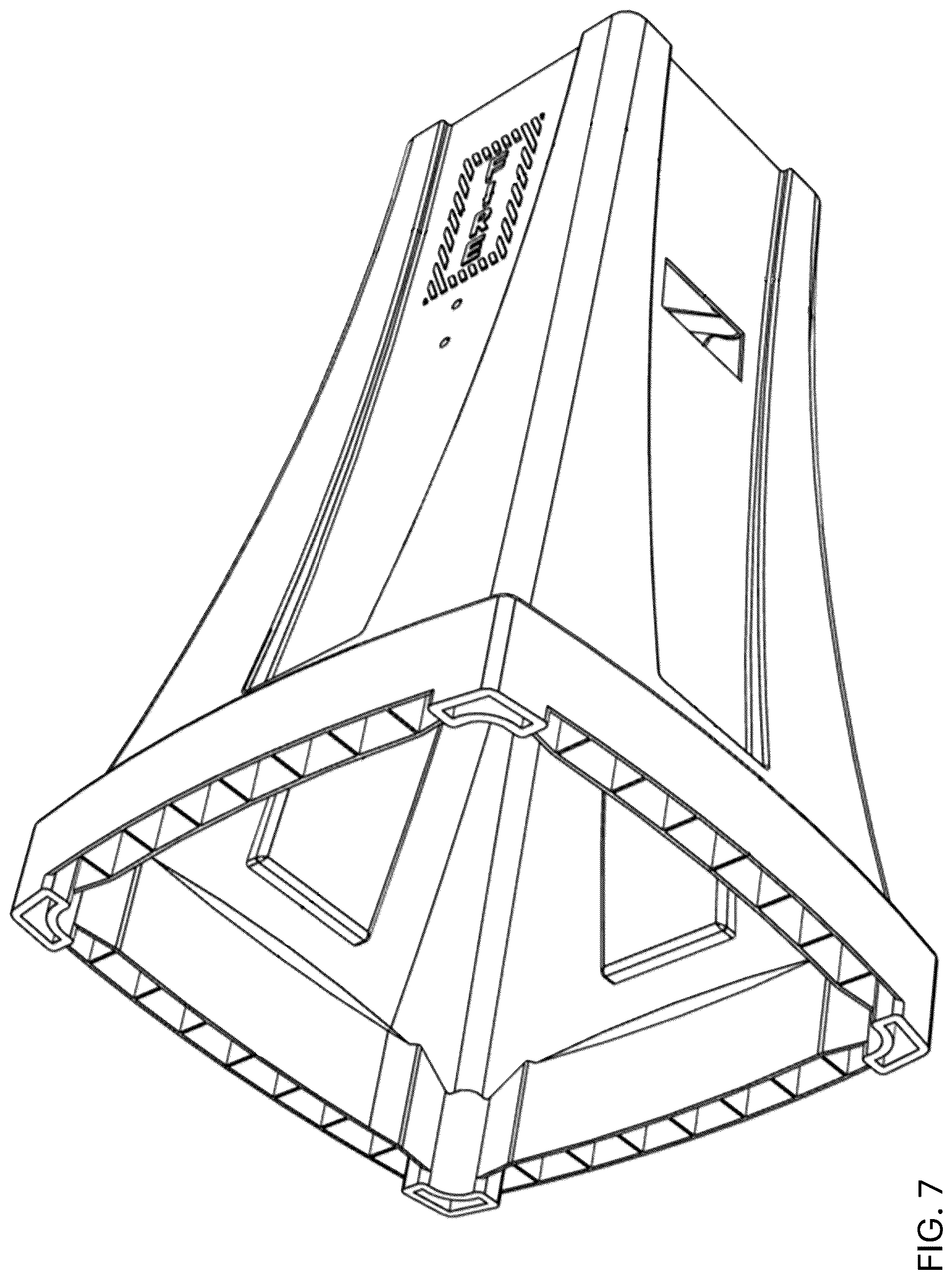 Patent USD1124526 Figure 7 – Fire extinguisher stand