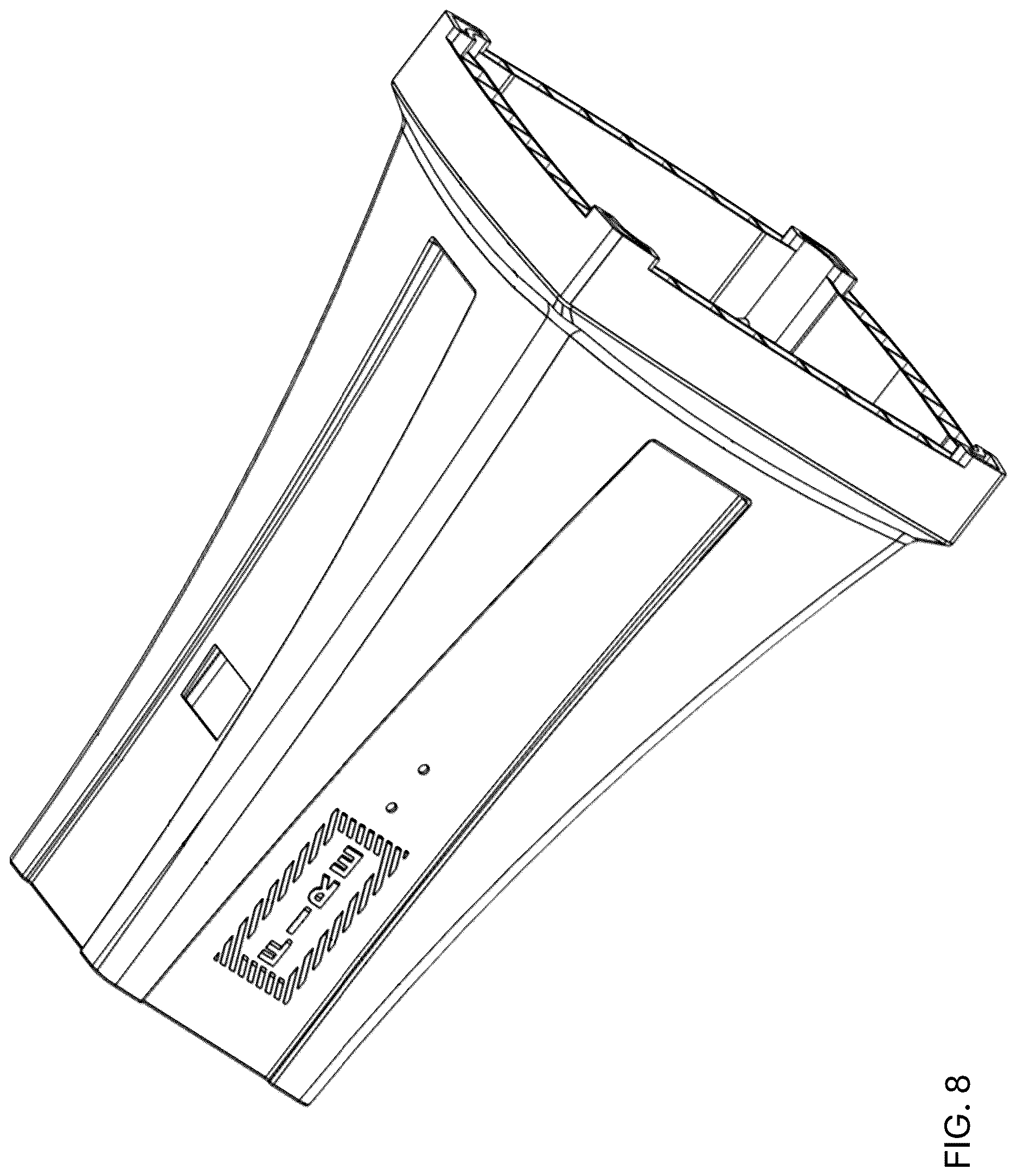 Patent USD1124526 Figure 8 – Fire extinguisher stand