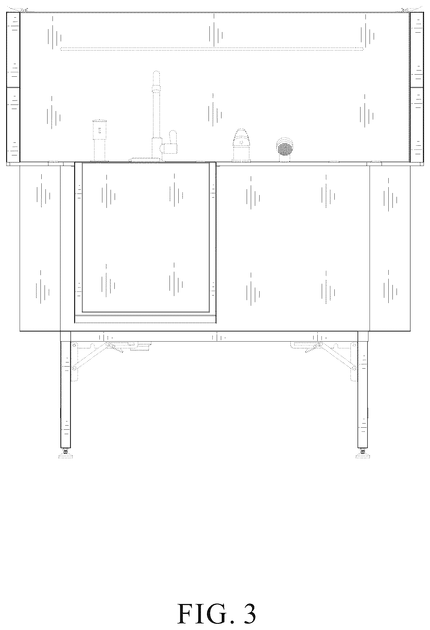 Patent USD1124530 Figure 3 – Pet bathing table