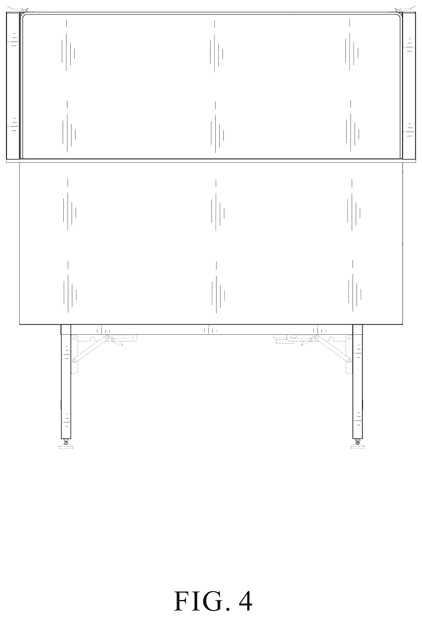 Patent USD1124530 Figure 4 – Pet bathing table